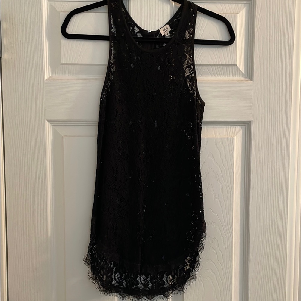 Aritzia Black Lace Sleeveless Top